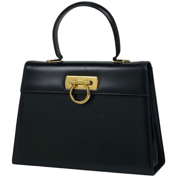 Salvatore Ferragamo Bag leather Shoulder black - Picture 1 of 6